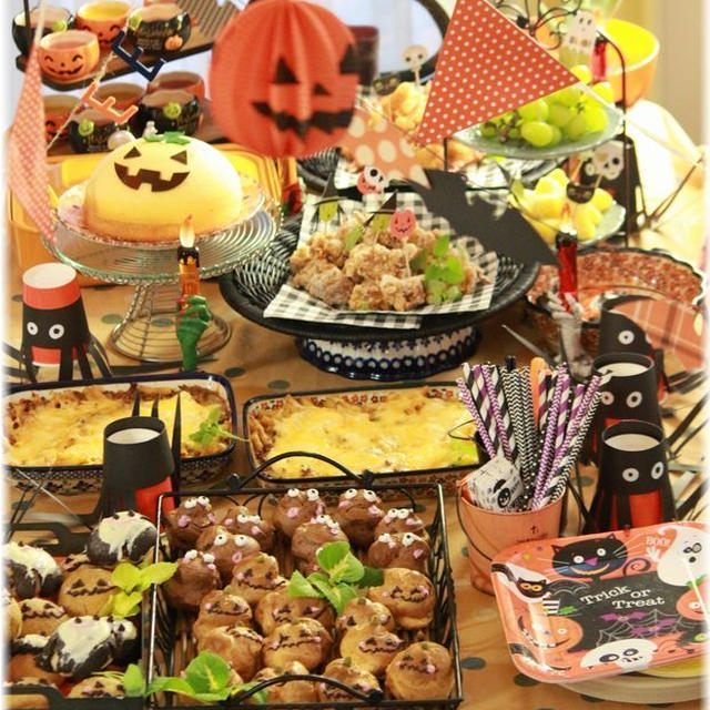 ちょこっと遅い　ハロウィンの献立。
