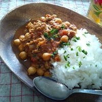 豚ひき肉とひよこ豆のキーマカレー♪