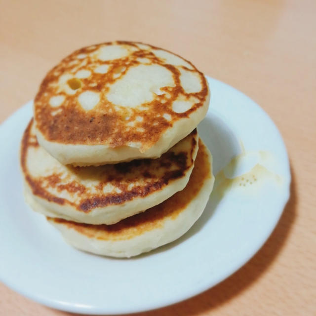 【もちもち朝ごはん】しょうゆとみりんのお豆腐米粉パンケーキ