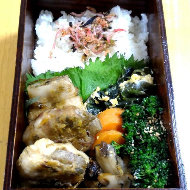 つぶ貝の燻製弁当、保育園再び