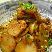 糖尿病に効くお野菜　菊芋のキムチ炒め