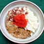 納豆と長芋と辛子明太子の小鉢、砂肝の刺身