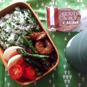 念願のアスパラ弁当