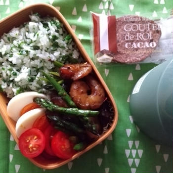 念願のアスパラ弁当