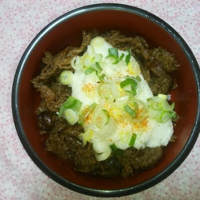 葱とろろ牛丼