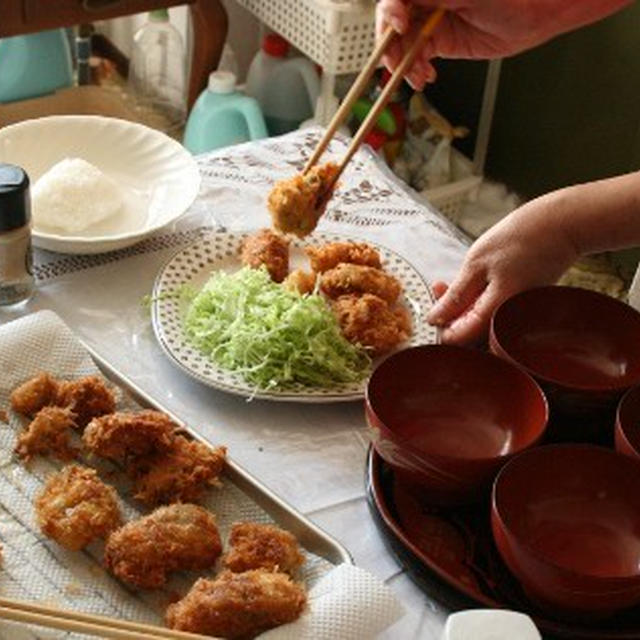 3ババ飯：カキフライ