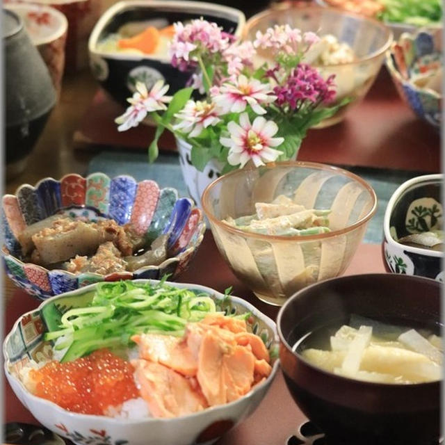 献立 鮭といくらの親子丼 と 献立 写真に残せるもの By ｙｏｍｅさん レシピブログ 料理ブログのレシピ満載