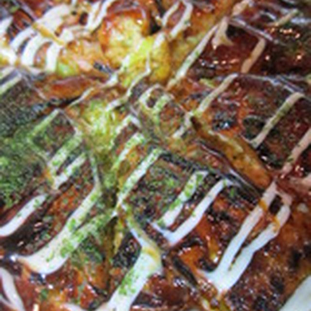 「カニカマボコのお好み焼き」