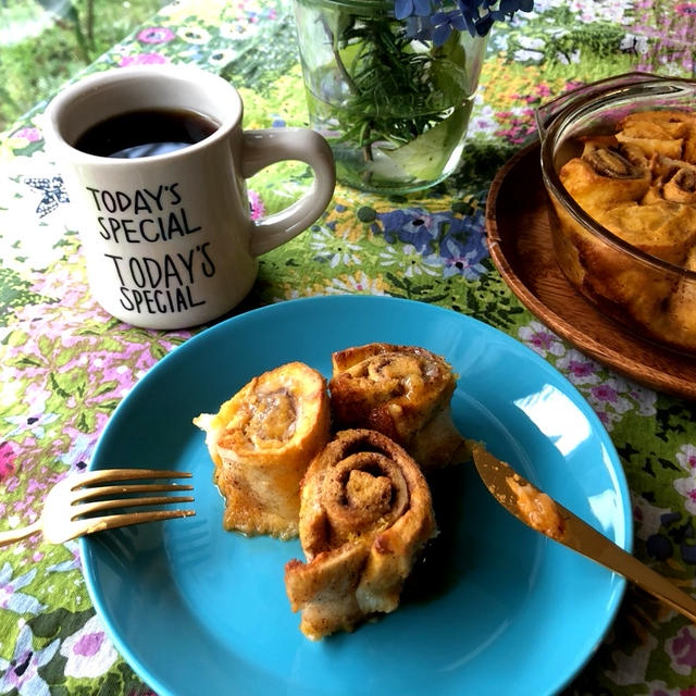 超簡単♡食パンで、シナモンロールそっくりさん♡