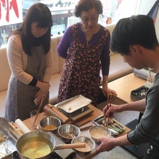 久々の料理教室。天ぷらをたくさん。