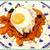 懐かしい味の目玉焼き乗せモチモチナポリタ