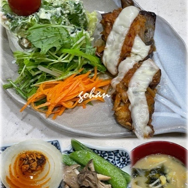 5/5(月)  ラタトゥイユde塩焼きぶりのチーズ焼き^ ^
