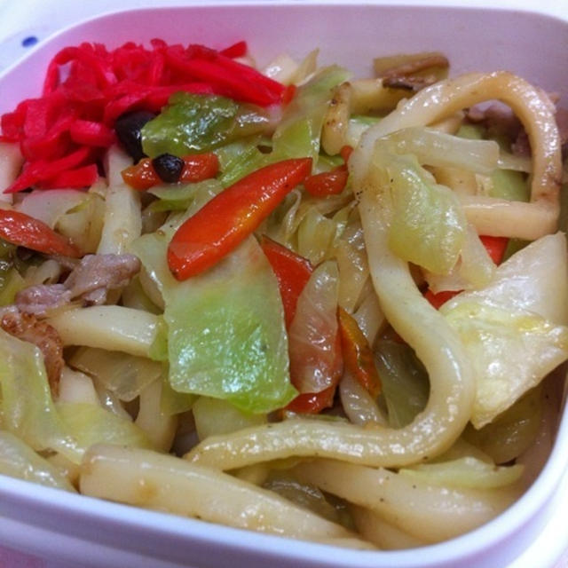2013.01.15　私の昼ご飯♪＜焼きうどん♡