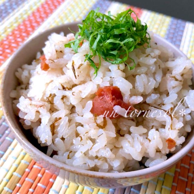 炊飯器にお任せ‼︎血液サラサラ効果に☆もずく梅ごはん♡レシピ