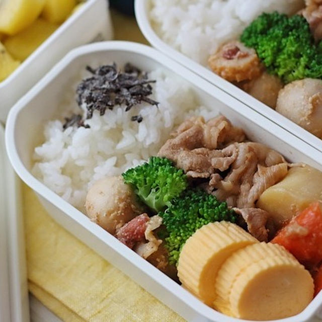 やわらか豚肉（焼肉たれマリネ）のレシピ付き【今日の弁当】