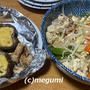 豆腐のチャンプルー＆生シイタケのマヨ焼き