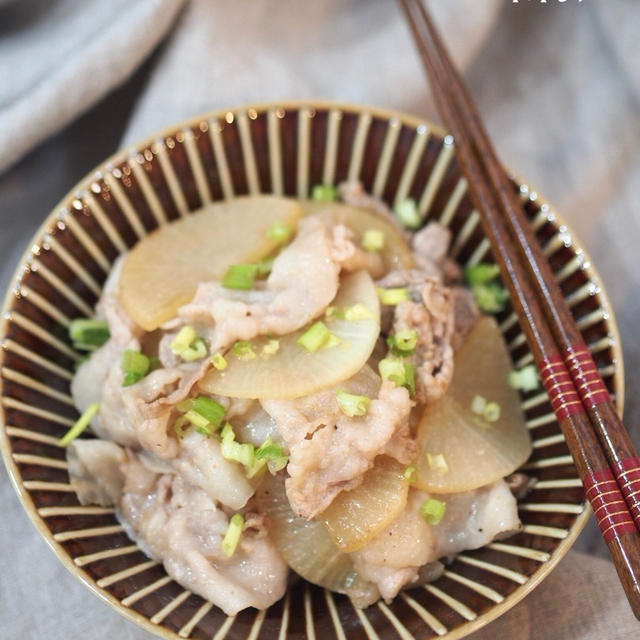 素材２つ♡フライパン１つで♡豚大根のにんにく醤油♡