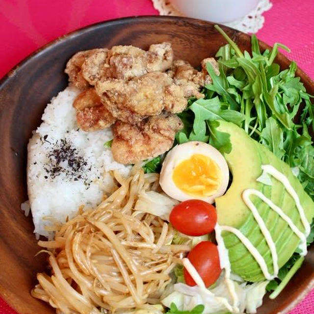 鶏の唐揚げワンプレート