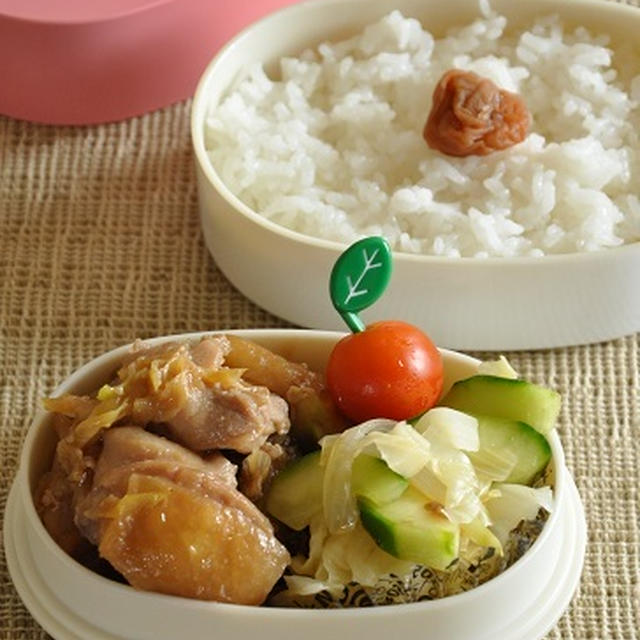 甘辛味が食欲増進！忙しい人にもオススメ☆おかずの素でお弁当