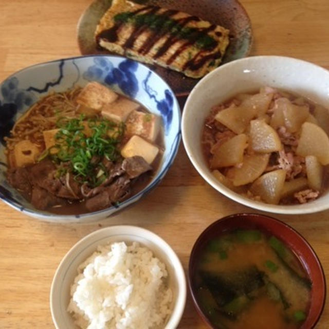 今日のお昼ごはんは豚小間大根煮など～