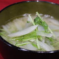 365日汁物レシピNo.37「大根と水菜の味噌汁」