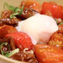 居酒屋レシピアレンジ『トマトと牛すじのどて煮丼』のレシピ＊