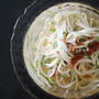 青じそ香る、梅おかかのひんやり朝麺。