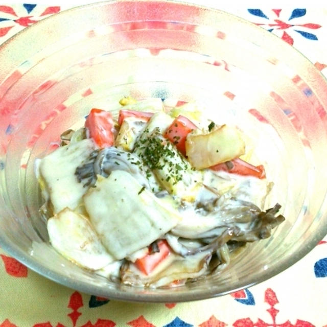 焼き白菜のヨーグルト和え