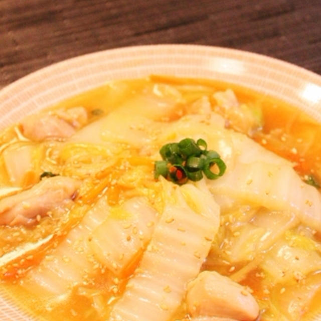 簡単✿白菜と鶏肉のトロ～リウマあん✿