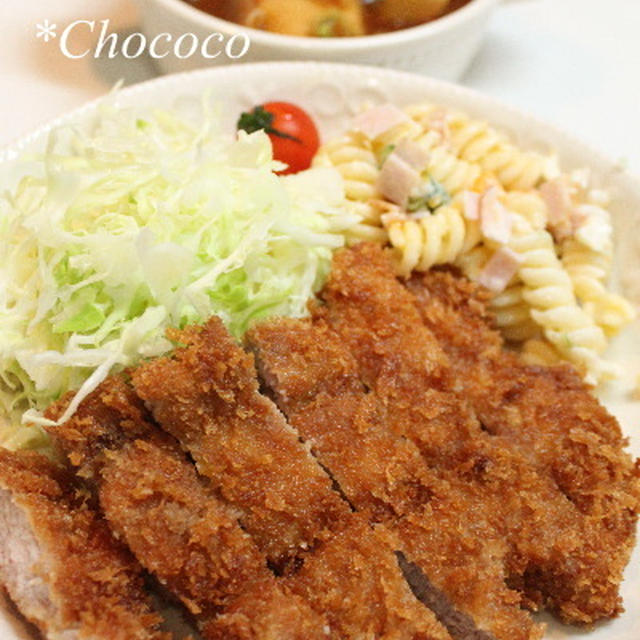 豚カツで晩御飯　お弁当　鉄男も冬支度