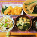 空豆ご飯・柚子胡椒風味のチキンピカタと4月27日のお弁当