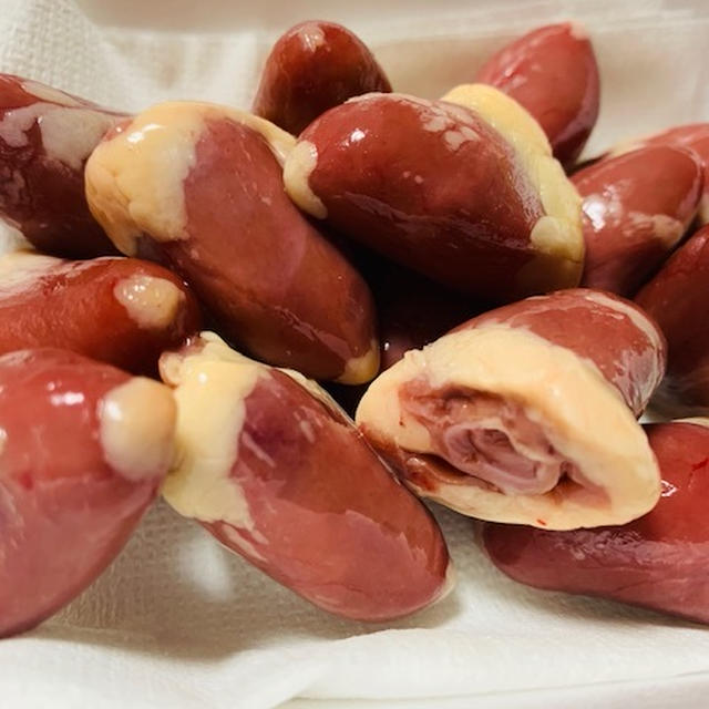 鶏ハツの塩胡椒炒め