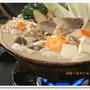 《居酒屋メニューde晩ご飯》山海豆乳鍋／ホタテのオーブン焼き／ツブ貝の煮付けなど。