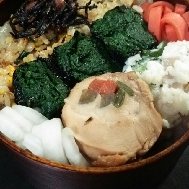 炒飯と残り物弁当