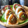 Yaki Onigiri (Grilled Rice Ball) with Miso Butter Sauce