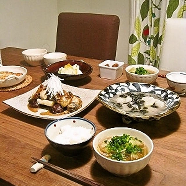 はなこさんの*牡蠣と椎茸のしのぎ焼き