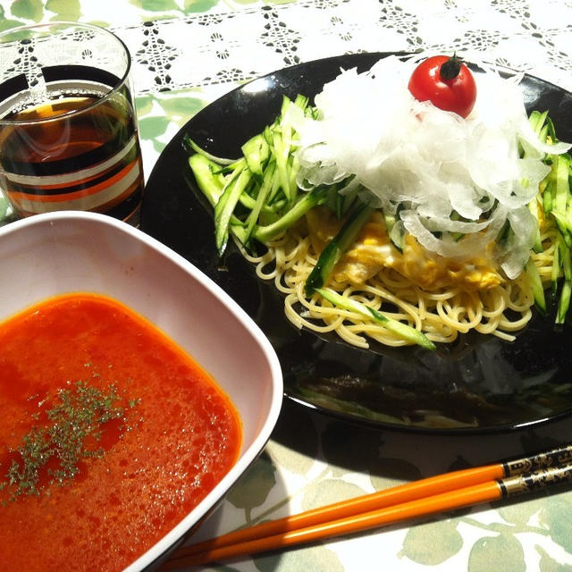 ＜ひとりご飯＞冷たいつけスパゲティ