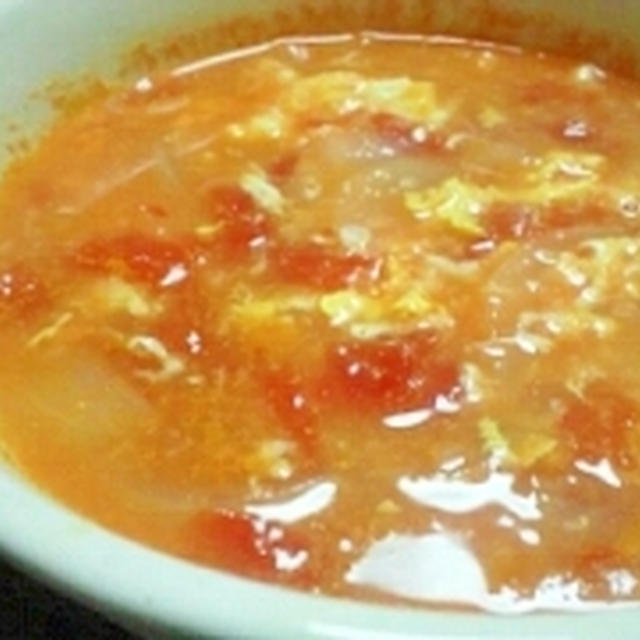 塩麹トマたまスープ
