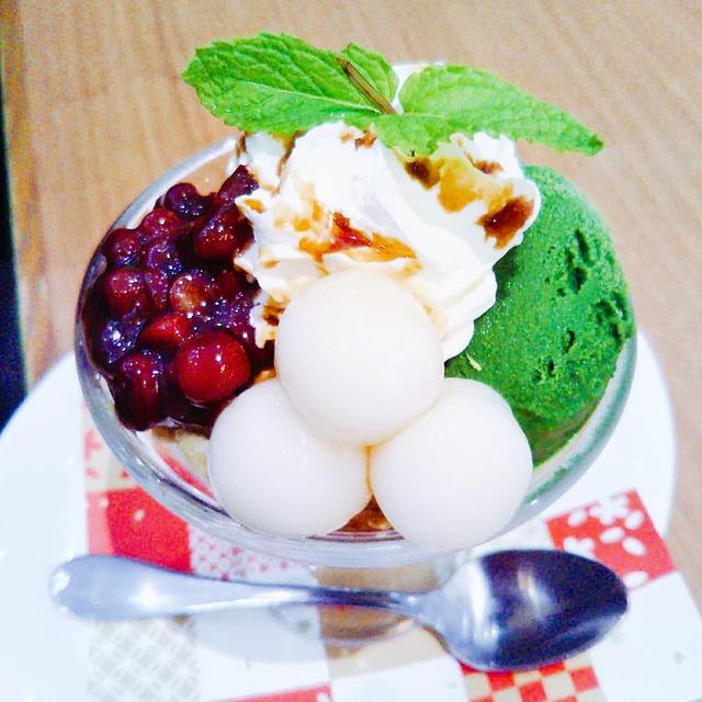 おやつ☆デニーズで宇治抹茶とほうじ茶のミニパルフェ