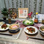 豚トマ丼と大根サラダ