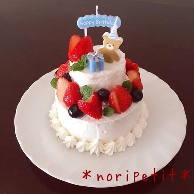 ちょっぴり早めのBirthday♡とノンオイルシフォン生地のバースデーケーキ♡