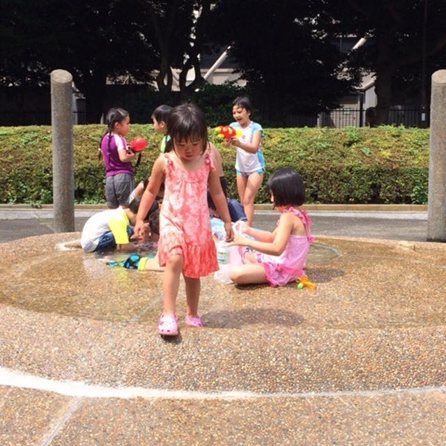 駒沢公園でじゃぶじゃぶ池