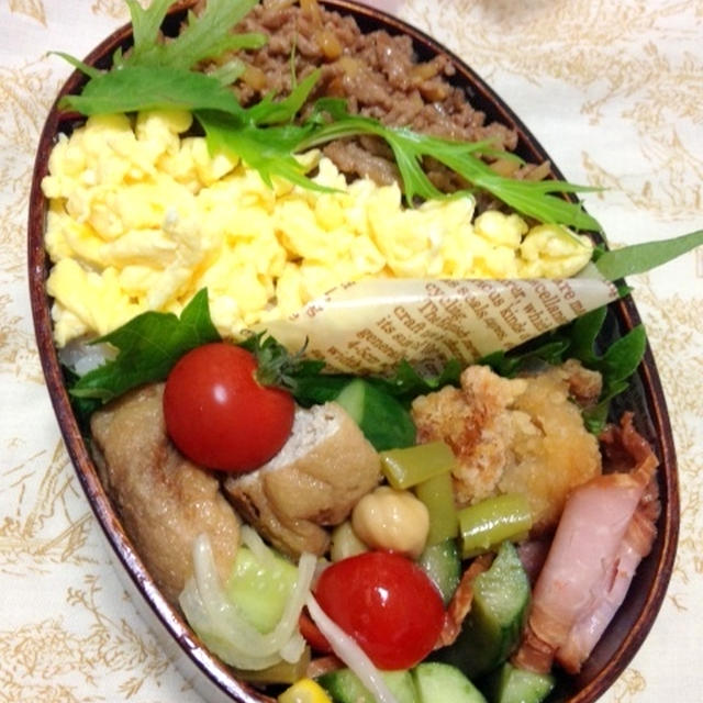 筍とひき肉のそぼろ弁当