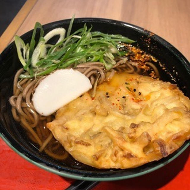 珍しくかき揚げそば