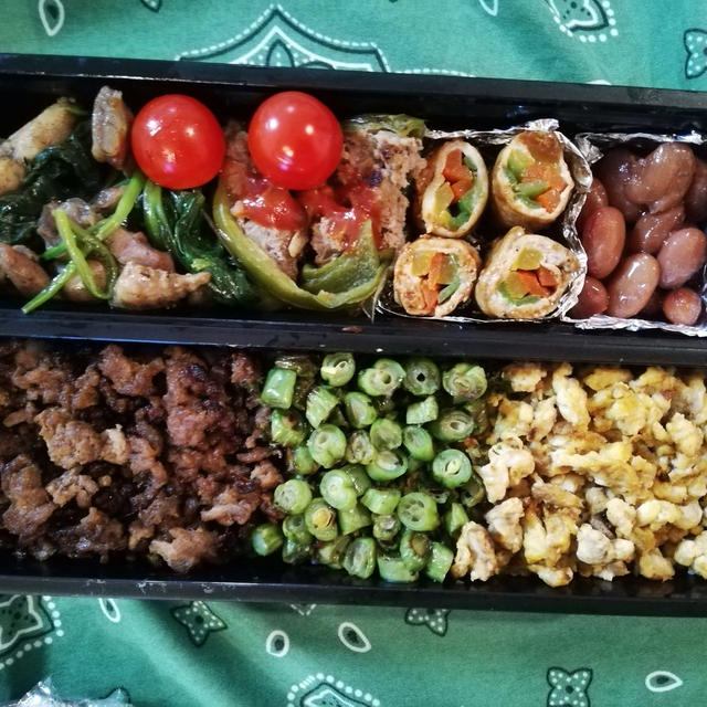 １０分♡節約弁当　令和２年９月２４日　三色弁当