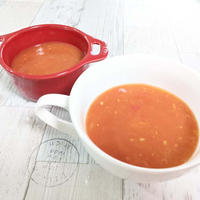 【腐りかけたトマトの救出！冷たいトマトのスープ】すももも加えてみたよ。