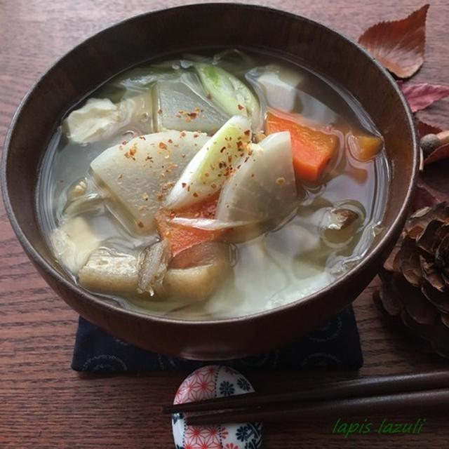 牡蠣だし醤油でけんちん汁