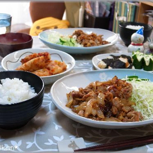 いつかのおうちランチ☆しょうが焼き定食