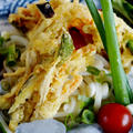 【季節のお野菜で　ぶっかけ冷やし掻き揚げうどん】亀城庵さんのモニター料理です♪