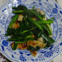 塩ジャンで鶏とニラの炒め物